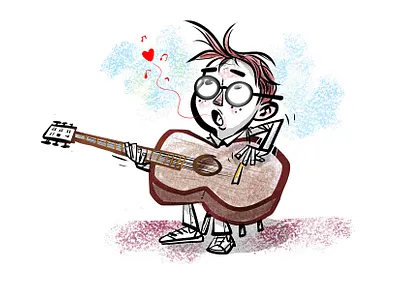 boy singing characterdesign clipstudio illustration