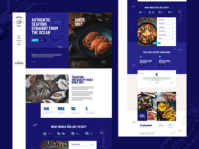 Babbaluci 🦐🐙🐟 design food illustration landingpage onepage restaurant sea seafood ui ux vector web webdesign webdesigner website wordpress