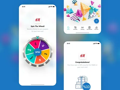 Gaiabun Loyalty Gamified Shopping Experience, Reward Screen app app concept app design app ui colorful colourful concept discount ecommerce finance fintech gaiabun gamification lucent minimal reward rewards simple spin the wheel