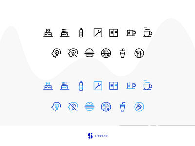 Interface Icons Set - Shape Library adobe xd app branding clean figma iconography icons illustrations interaction interface line minimal set ui ux vector web webdesign webflow website