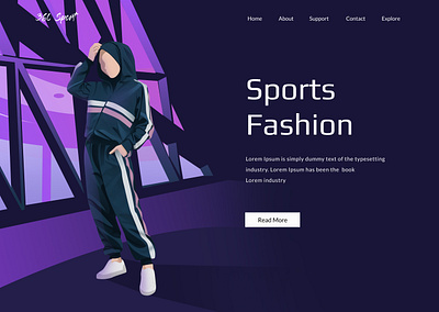 Landing Page Sport fashion landingpage sports ui web