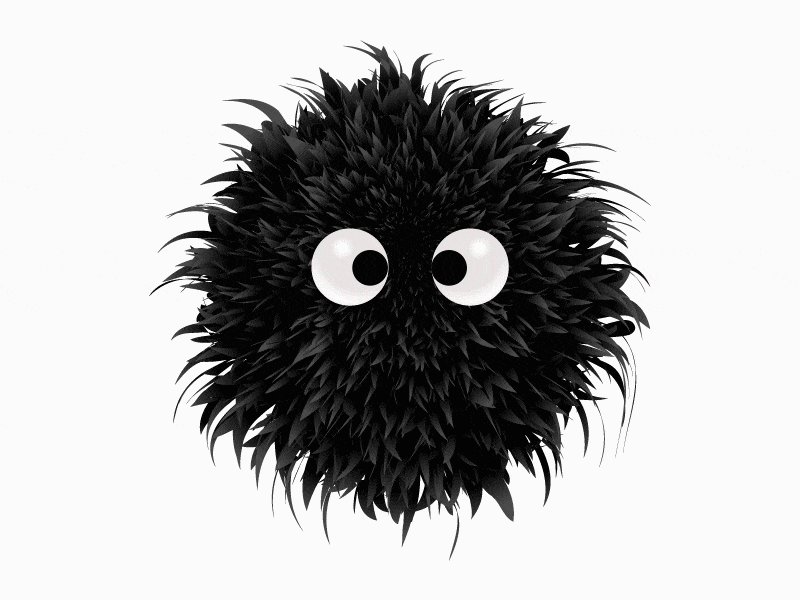 A lovely side of a small coal ball illustration ui 动效
