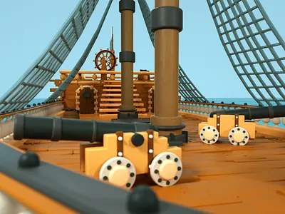 Pirate Ship CBeebies 3d animation bbc c4d cbeebies cinema4d design jacob capener octane tv