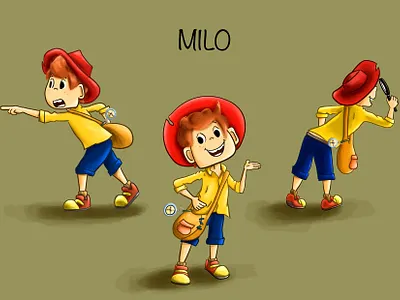 Character design Milo characterdesign children digitalart digitalpaiting photoshop videogame