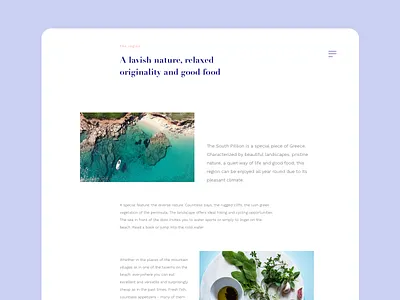 Blog Design blog blog design brand experience branding design greece light ocean retreat ui vacation webdesign