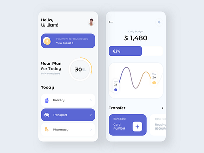 Payment Planner App afterglow budget charts clean dashboard app minimal money money app money management money transfer planner transfer ui