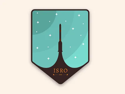 mission patch for dribbble design flat illustraor illustration minimal practicing rocket space vector weeklywarmup