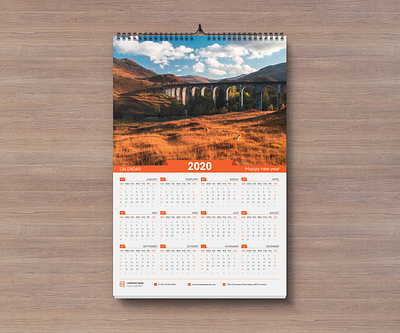 One Page Wall Calendar 2002 business calendar calendar 2020 calendar design company month new year one page calendar planner stationery year