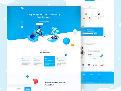 Digital Agency Website 2.0 2019 trends agency clean ui concept creative illustration landing page landing page design landing page ui landingpage minimal redesign ui ui design uidesign uiux webdesign website website concept website design