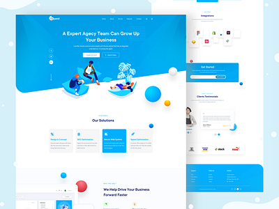 Digital Agency Website 2.0 2019 trends agency clean ui concept creative illustration landing page landing page design landing page ui landingpage minimal redesign ui ui design uidesign uiux webdesign website website concept website design