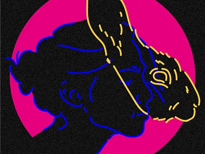 Mask3 adobe illustrator character design design digital art illustration lineart mask portrait rabbit vector vector illustration