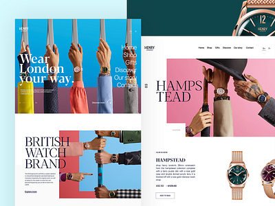 HENRY LONDON clean color london luxury ui user experience watch website