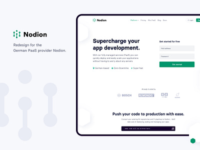 Case Study: PaaS Provider Nodion case study diagrams paas redesign saas software as a service ui ux website