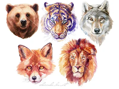 Watercolor animals illustrations animal animal art cute elephant giraffe hand painted horse illustration koala llama made to order orange pet portrait portrait rhino sketch sketchbook surface design tropical watercolor animal