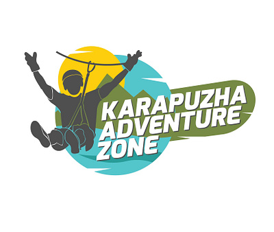 Karapuzha Adventure Zone branding design illustration logo