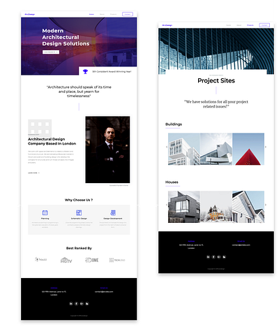 Architectural Design Website adobexd html html css javascript photoshop ui uidesign ux uxdesign webdesign webdevelopment