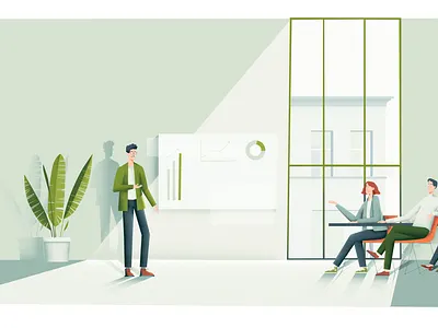 Training Center illustration class classroom training trainings