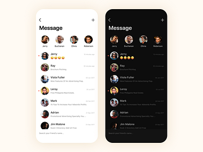 Message app ui ux