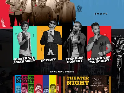 Alcomedy Club comedy club comic event illustration show ui