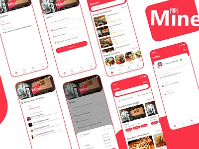 Mine App adobe xd branding design design trends dribbble best shot food app ui graphic design interaction design mobile app mobile app design mobile ui design product design restaurant app restaurant branding restaurants ui ux design ui ux design user experience design user interaction user interface design visual design