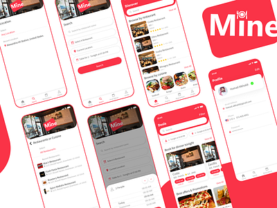 Mine App adobe xd branding design design trends dribbble best shot food app ui graphic design interaction design mobile app mobile app design mobile ui design product design restaurant app restaurant branding restaurants ui ux design ui ux design user experience design user interaction user interface design visual design