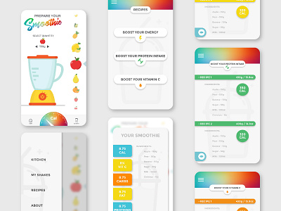 Smoothie App design app app design application ui ui ux ui design uidesign uiux user interface ux ux ui ux design uxdesign uxui