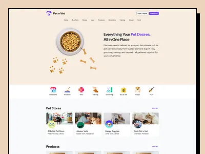 Exploration of a new platform for pets cat design directory dog exploration figma food landing page listing pet ui ux vet