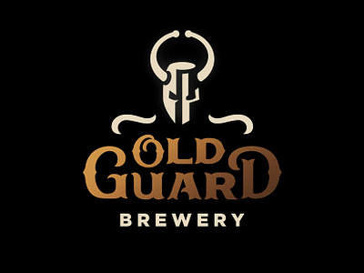 Old Guard Brewery beer branding brewery design icon identity illustration knight logo vector