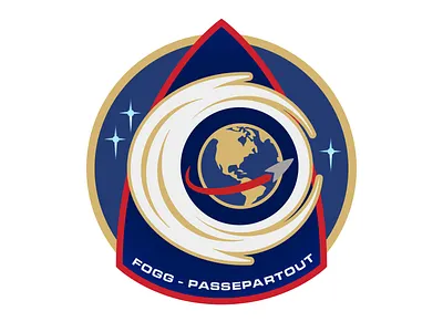 Weekly Warmup - Space Patch: Around the World on a Spaceship dribbbleweeklywarmup logo patch retro space vintage weeklywarmup