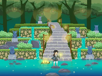 Pixel Art florest dust florest game art pixel art