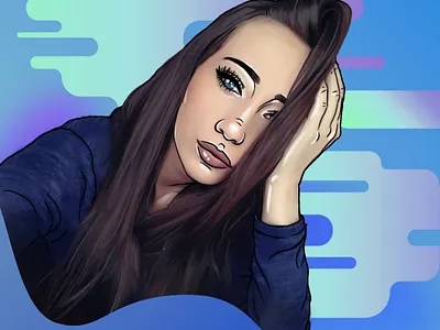 Model II adobe photoshop art beautiful character design colorful drawing friend friendship illustration painting