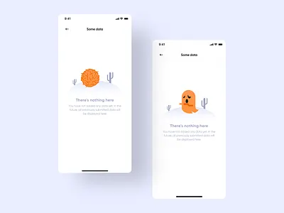 Empty state screen app application empty state illustration mobile app mobile design
