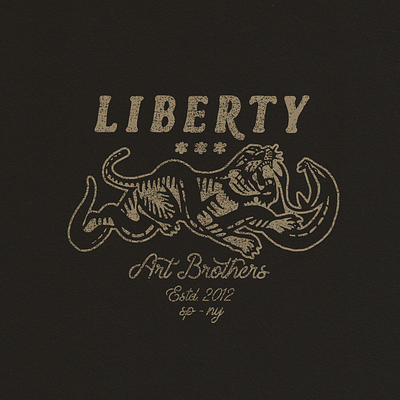 Design for Liberty Art Brothers branding clothing design handlettering illustration lettering snake tiger