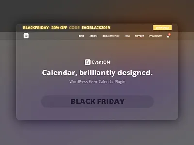 EventON Black 2019 black blackfriday calendar