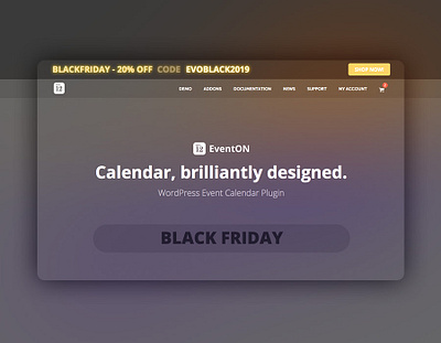 EventON Black 2019 black blackfriday calendar