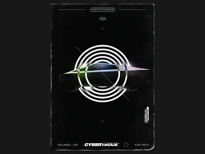 Poster Cybertruck abstract archive car cybertruck elonmusk poster poster design posters tesla vintage