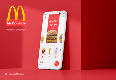 McDonald's Order App app burger delivery app design exprience fastfood fastfood app food food app mcdoland mcdonalds ui ui design ux