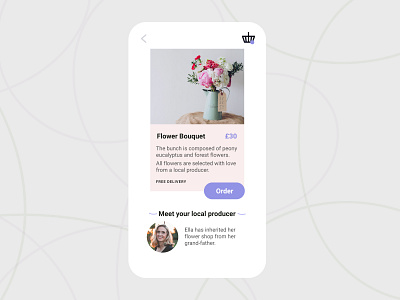 E-commerce page – Daily UI 012 bouquet dailyui dailyui012 e commerce flower flowershop order pastel product design shop ui