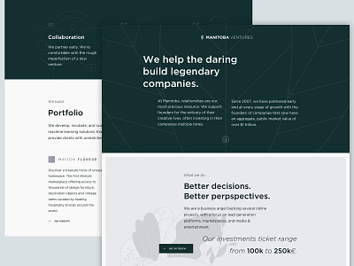 Homepage Venture Capital green homepage illustrations minimalist ui venture venture capital