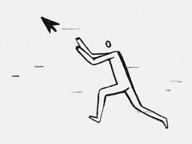 RUN !!! 2d animated animation autoportrait cursor gif illustration loop run runcycle