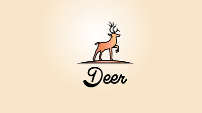 Deer Logo Design animal logo branding creative design deer deer logo flat icon illustration logo logo design text logo vector