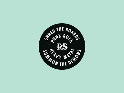 Ride Slow | Shred the Boards badge brand branding emblem layout lettering logo monogram occult skateboarding type typography