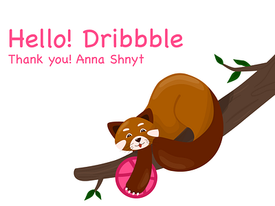 Red panda animal animals design flat illustration panda vector