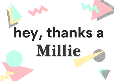 Thanks a Millie charity design gift card gifting sketch thank you thanks