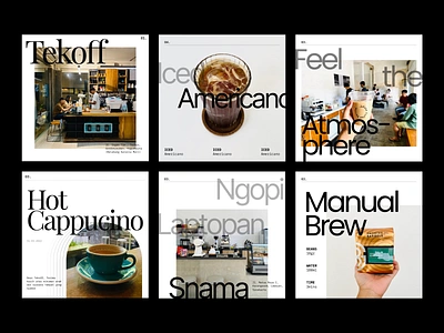 #Exploration - Coffee Instagram Post clean coffee feed instagram layout photography post social media typography unique whitespace