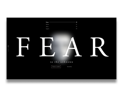 F E A R 2019 2019 trends artist big black blur clean fear horror movie platform netflix peru platform simple typography ui ux watch web