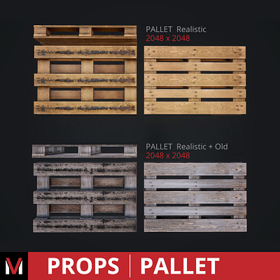 Props pallet 3d 3d max game low low poly low poly lowpoly meshville pallet props ready texture