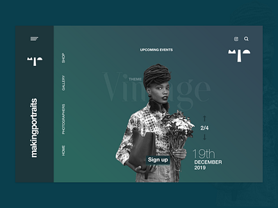 Events web page ui adobexd design events landingpage madewithadobexd ui webdesign