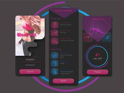 Workout Tracker 041 41 app daily 100 challenge daily ui dailyui design illustration ui ui design uiux ux workout