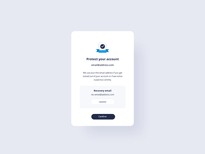 Protect Account UI Design account daily ui dailyui ildiesign security security design security ui ui ui design ui pattern ux ux design